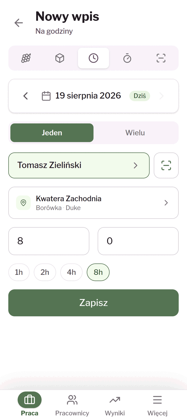 Harvest registration screen in the Harvest Wisely app (2)